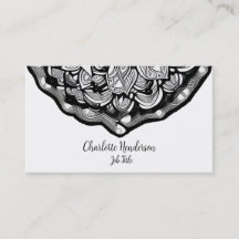 Elegant Black and White  Business Card