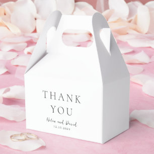 Elegant Black and White Classic Wedding Favor Box
