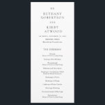 Elegant Black and White Classic Wedding Program<br><div class="desc">Elegant wedding program featuring a simple and classic design with your monogram and your event details in a traditional serif font.</div>