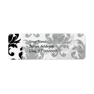 elegant black and white damask