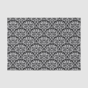 Elegant Black And White Damask Tissue Paper
