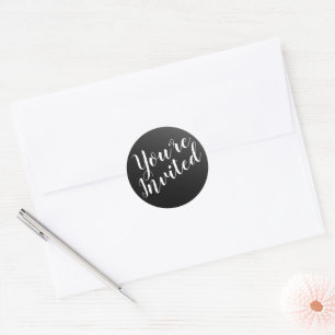 Elegant Black and White Envelope Seals