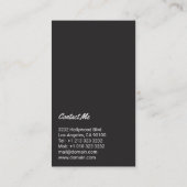 Elegant Black and White Event Wedding Planner Business Card (Back)