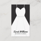 Elegant Black and White Event Wedding Planner Business Card (Front)