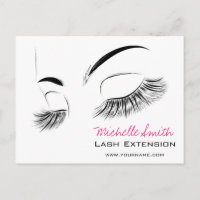 Elegant Black and White Eyelashes Drawing Lash Bar