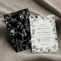 Elegant Black And White Floral Garden Wedding