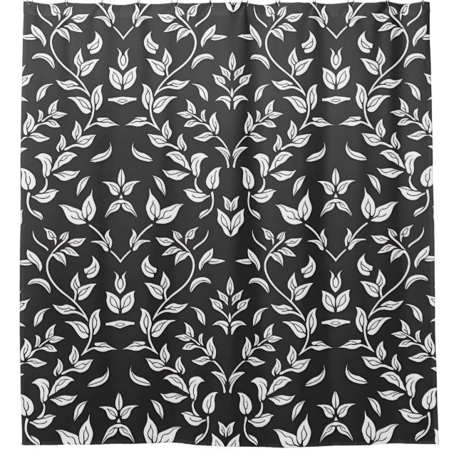 Elegant Black and White Floral Pattern  (Front)