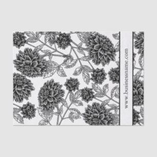 Elegant Black and White Floral Tissue Paper