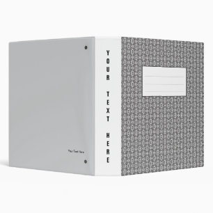 Elegant Black and White Folk Floral Seamless Patte Binder