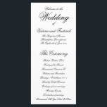 Elegant Black and White Formal Wedding Program<br><div class="desc">Let your guests know what to expect on your special day with this elegant Wedding Program featuring your order of ceremony in a beautiful black calligraphy over a white background. In addition to informing your guests about the order of service and who is in the wedding party, these programs make...</div>