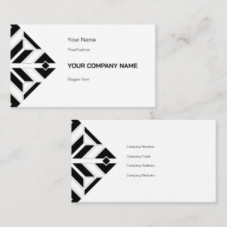 Elegant Black and White Geometric Design Business Card