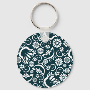 Elegant black and white Keychain