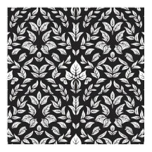 Elegant Black and White Leaf Pattern