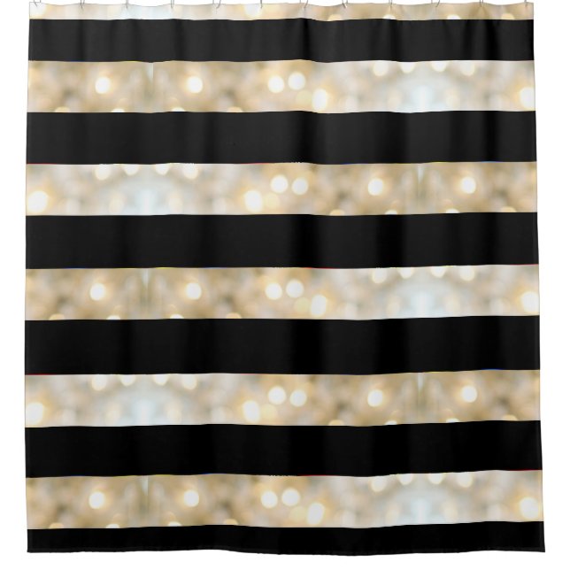 Elegant Black And White Lights Stripes Chic Modern (Front)