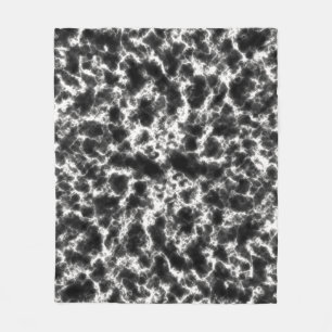 Elegant Black and White Marble  Fleece Blanket