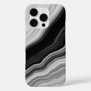 Elegant Black and White Marble Swirl Pattern  iPhone 16 Pro Case
