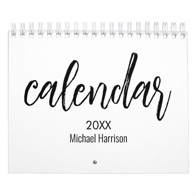 Elegant Black and white minimalist 2025 Calendar (Cover)