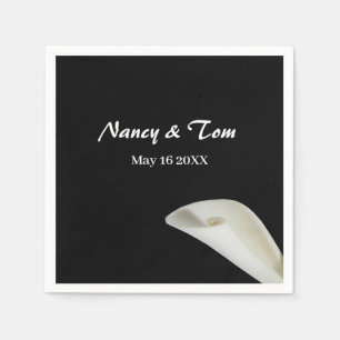 Elegant Black and White Minimalist Seashell Beach  Napkin