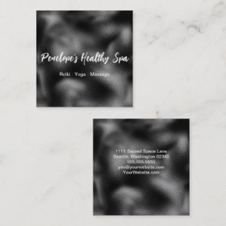 Elegant Black and White Minimalist Square Business Card