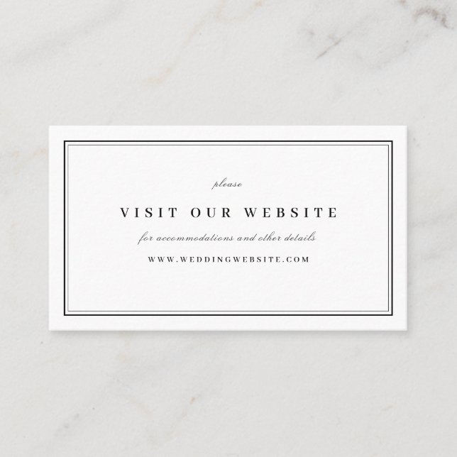 Elegant black and white minimalist website Insert (Front)
