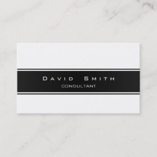 Elegant black and white modern professional business card