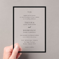 Elegant Black and White Monogram Modern Wedding