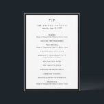 Elegant Black and White Monogram Modern Wedding Program<br><div class="desc">Modern wedding programs featuring a clean design with serif and script fonts.</div>