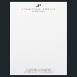Elegant Black And White Monogram Simple Template Letterhead<br><div class="desc">Elegant Black And White Monogram Simple Template Modern Letterhead.</div>