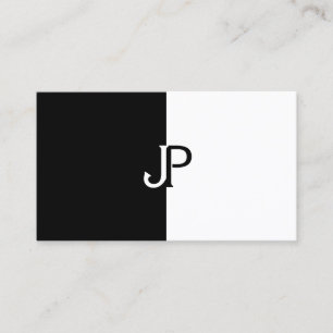Elegant Black And White Monogram Template Modern Business Card