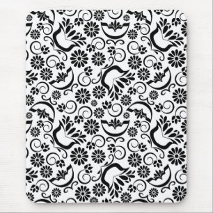 Elegant black and white mousepad