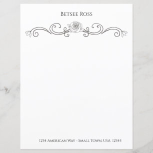 Elegant Black and White Personalized Stationery