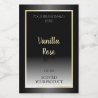 Elegant Black and White Product Labels Cream Frame
