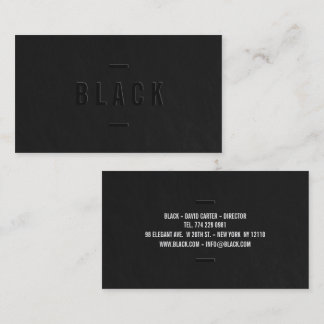 Elegant black and white professional modern simple business card