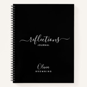 Elegant Black and White Reflections Journal