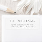 Elegant Black and White Return Address Labels