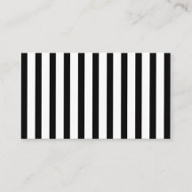 Elegant Black and White Striped Business Card
