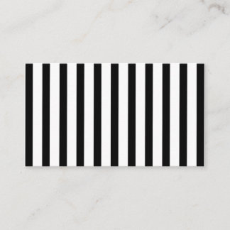 Elegant Black and White Striped Business Card