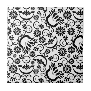 Elegant black and white Tile