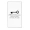 Elegant black and white vintage key address labels