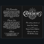 Elegant Black And White Wedding Ceremony Programs<br><div class="desc">Elegant Black And White Wedding Ceremony Programs.</div>
