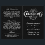 Elegant Black And White Wedding Ceremony Programs<br><div class="desc">Elegant Black And White Wedding Ceremony Programs.</div>