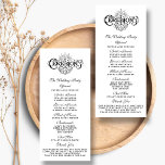 Elegant Black And White Wedding Ceremony Programs<br><div class="desc">Elegant Black And White Wedding Ceremony Programs.</div>
