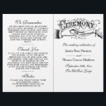 Elegant Black And White Wedding Ceremony Programs<br><div class="desc">Elegant Black And White Wedding Ceremony Programs.</div>
