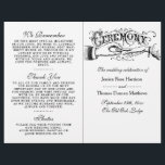 Elegant Black And White Wedding Ceremony Programs<br><div class="desc">Elegant Black And White Wedding Ceremony Programs.</div>