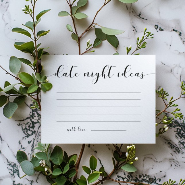 Elegant Black and White Wedding Date night ideas  Enclosure Card (Creator Uploaded)
