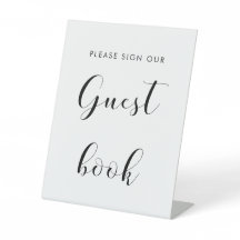 Elegant Black and White Wedding Guestbook