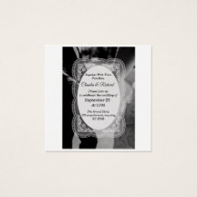 Elegant Black and White Wedding Invitation
