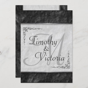 Elegant Black and White Wedding Invitations