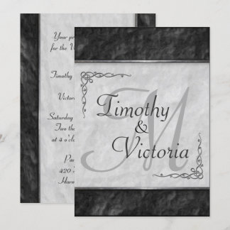 Elegant Black and White Wedding Invitations