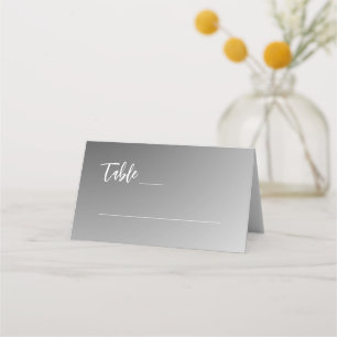 Elegant Black And White Wedding Place Card